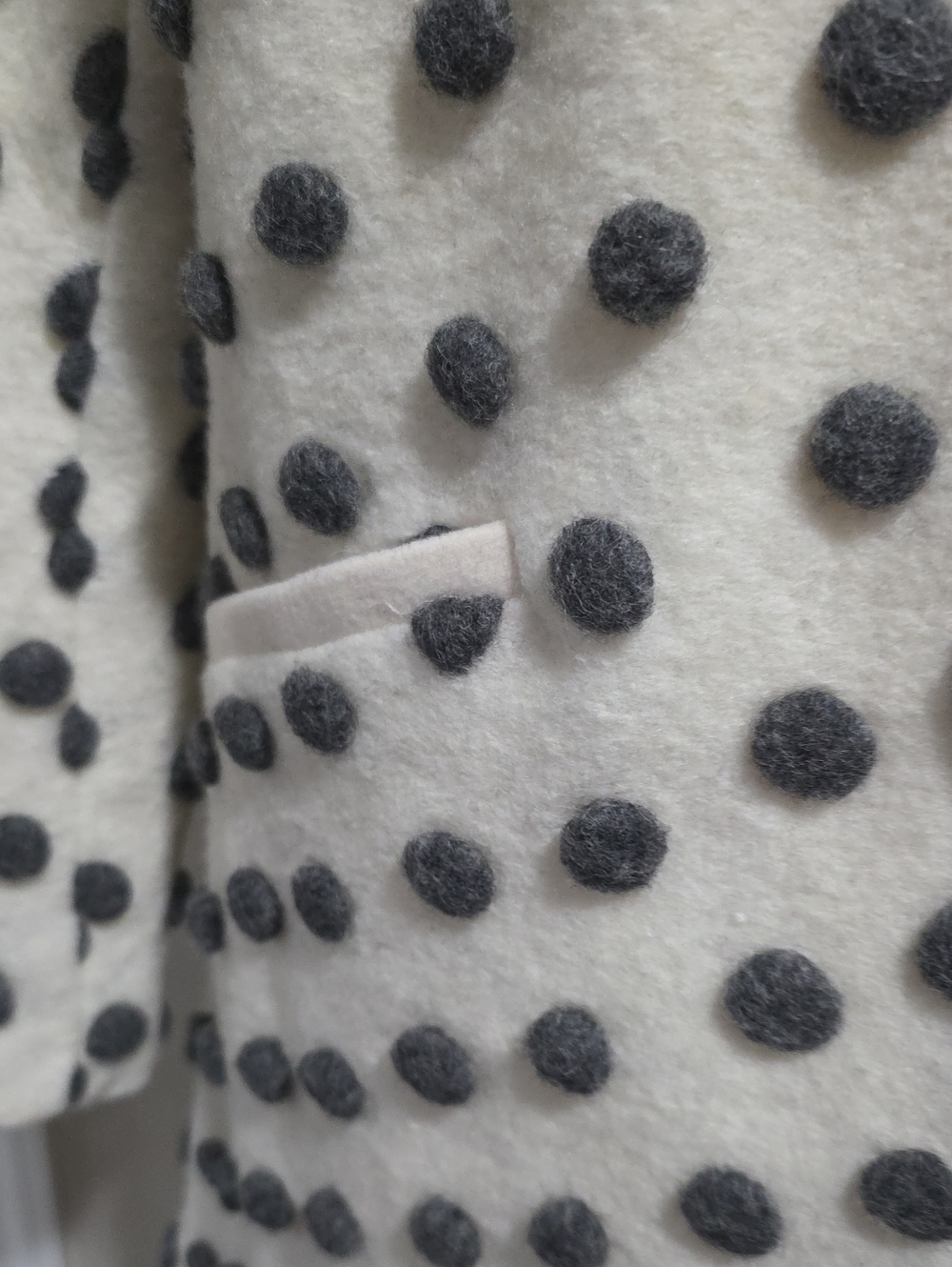 Modcloth Salient 3D Polks Dot Wool Blend Coat Jacket Medium - Picture 3 of 11